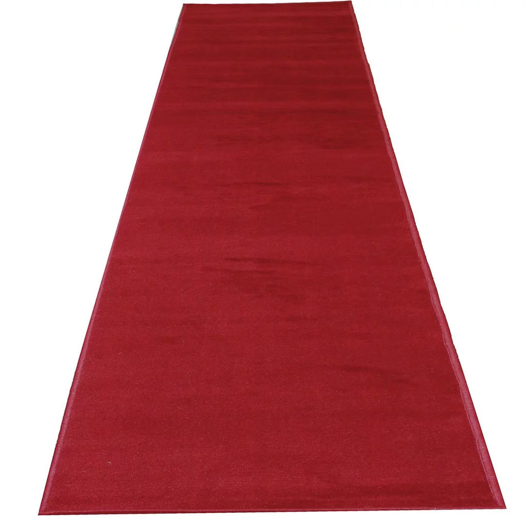 Dark Red Aisle Runner 2x10 ft W198
