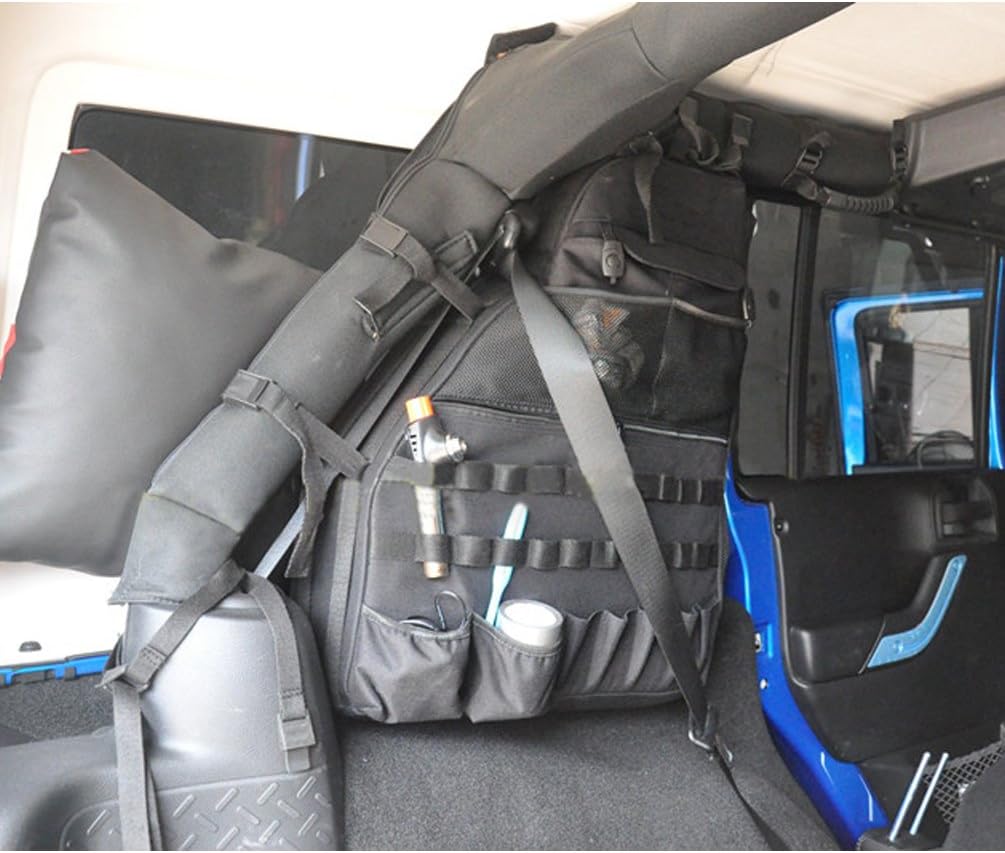 Roll Bar Storage Bag with Multi-Pockets for Jeep Wrangler JKU 4 Doors P197424