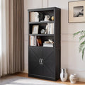 Brown 5 Shelf Bookcase with Doors F86793