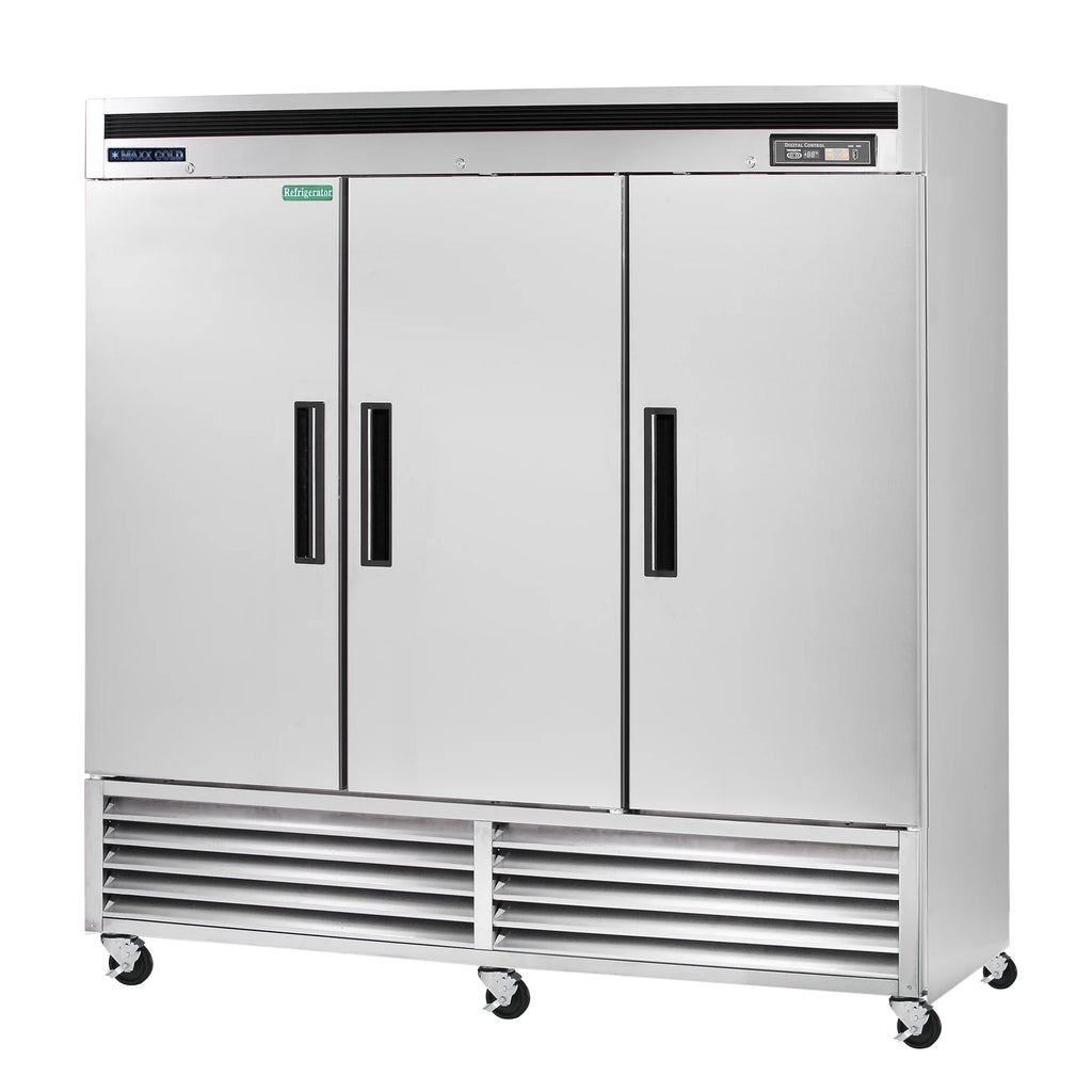 Triple Door Reach-In Refrigerator, Bottom Mount, 81"W, 72 cu. ft., Stainless Steel F249097