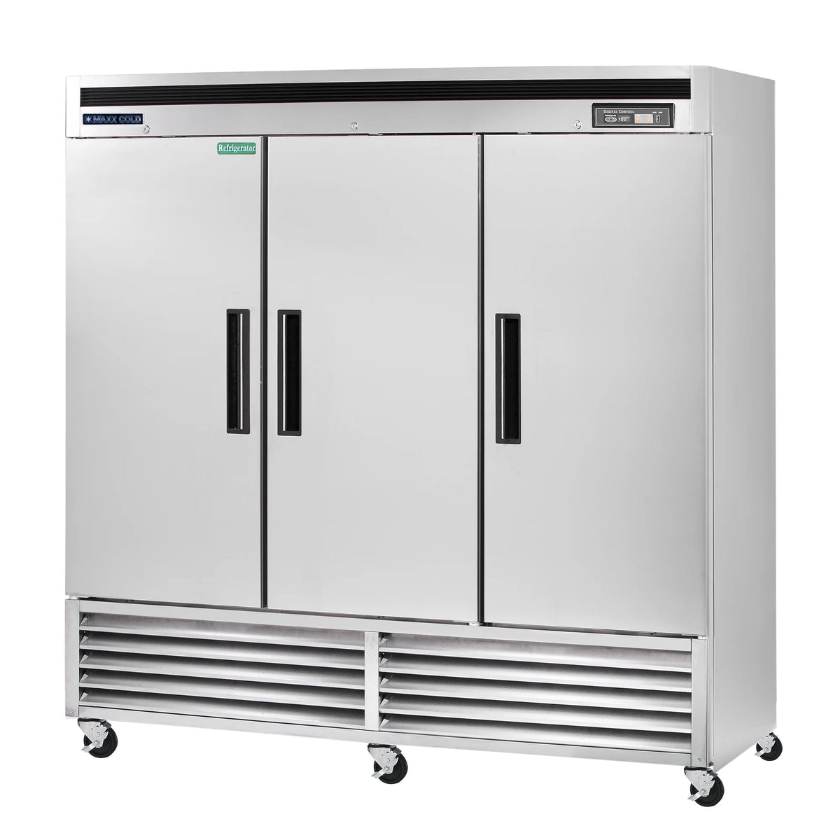 Triple Door Reach-In Refrigerator, Bottom Mount, 81"W, 72 cu. ft., Stainless Steel F249097
