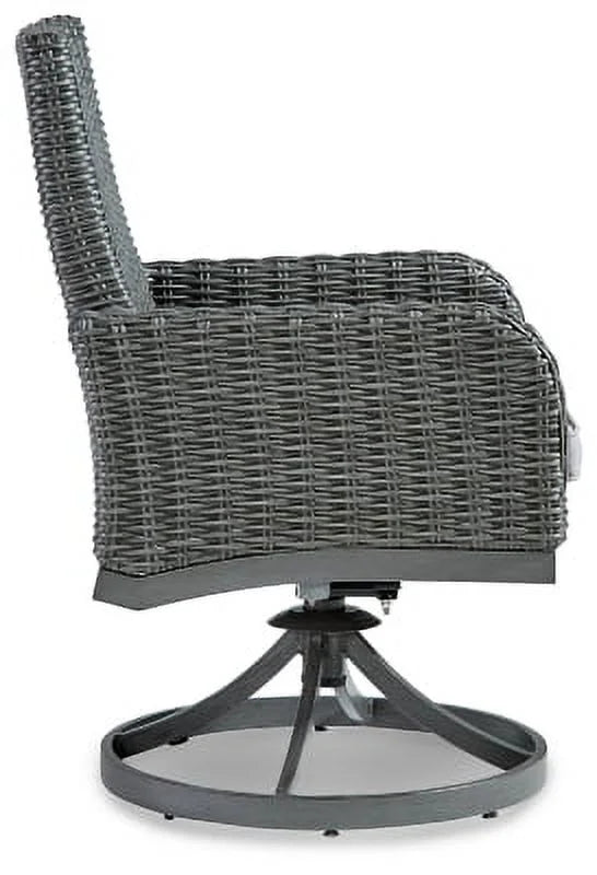 Gray Swivel Chair Set of 2 M36518