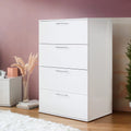 White Four-Drawer Chest I314