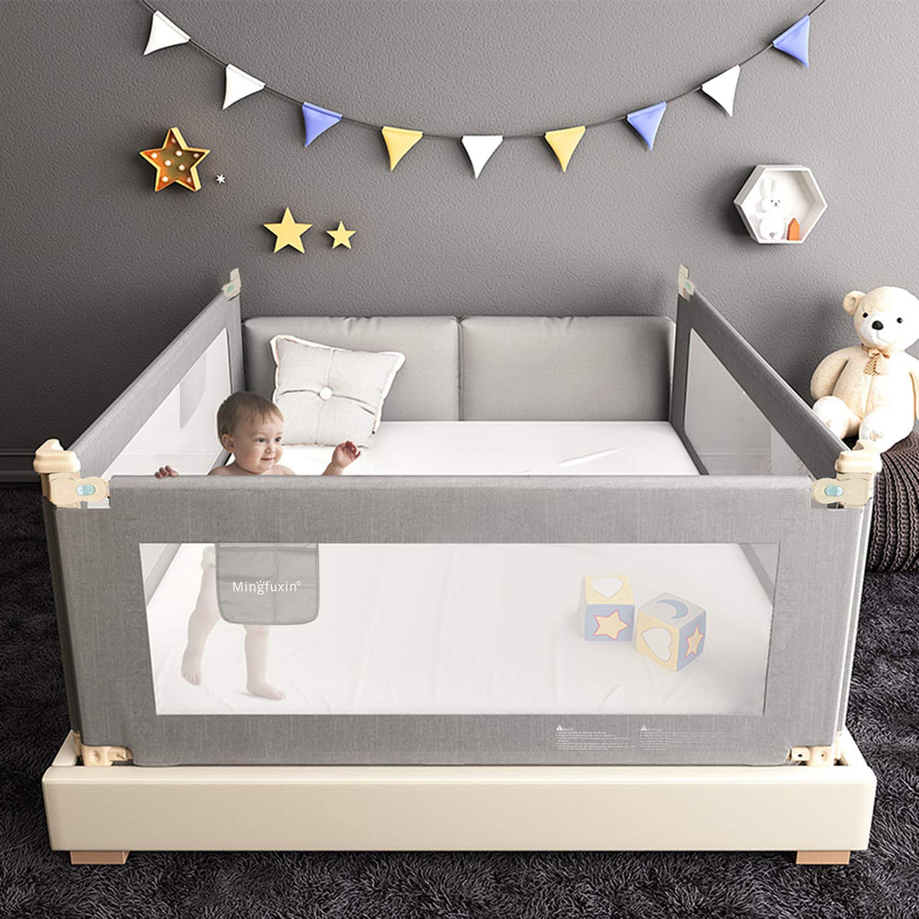 Toddler Bed Rail Guard with Double Lock J301022