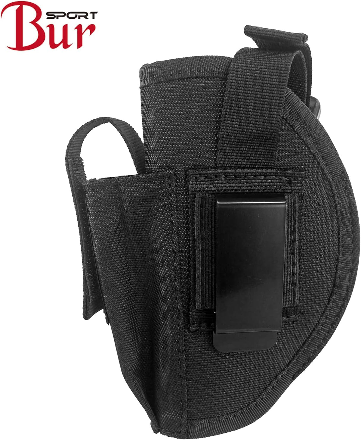 Black Tactical Belt Holster with Mag Pouch and Metal Clip D19332