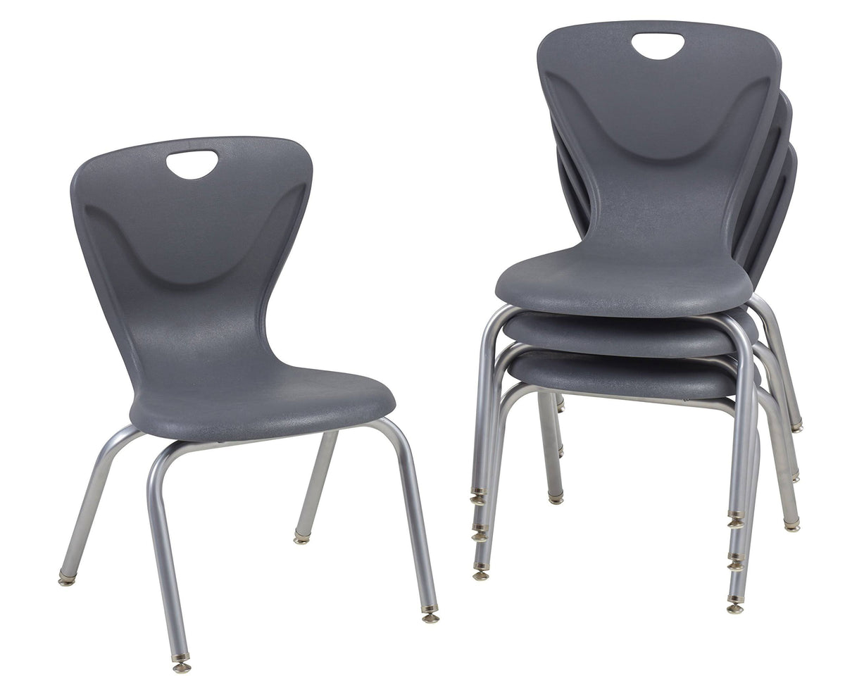 Gray Contour Swivel Glide Chair 4-Pack L731