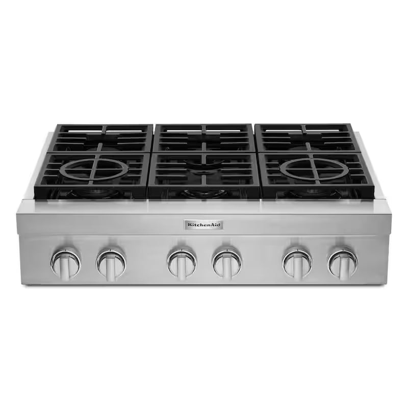 36 in. 6-Burners Stainless Steel Gas Cooktop A33415