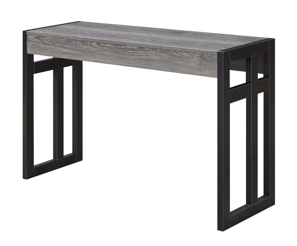 Weathered Gray Black Console Table M242