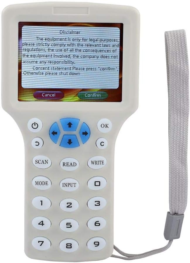 9 Frequency Handheld RFID Copier ID IC Reader Writer Duplicator Multifunctional Copy Encrypted NFC Smart Card with HD 3.2 Inch Full Color Screen Z389083