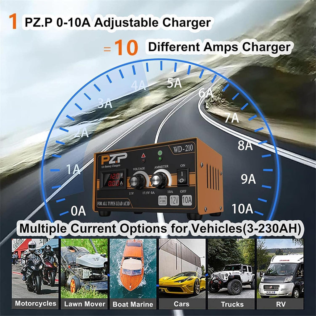 0-10 Amp 12v Automotive Battery Charger S831