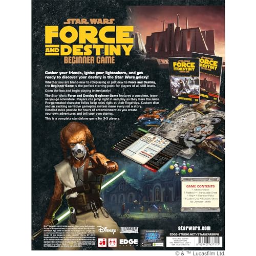 Star Wars Force and Destiny Beginner Game Sci-Fi Roleplaying Game N154