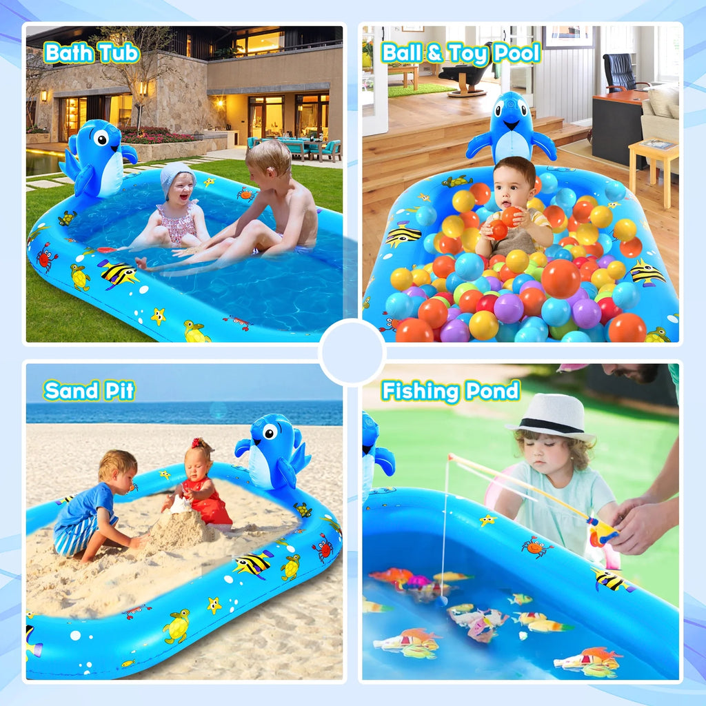 Inflatable Sprinkler Pool 170 * 101cm / 67 * 40in B434