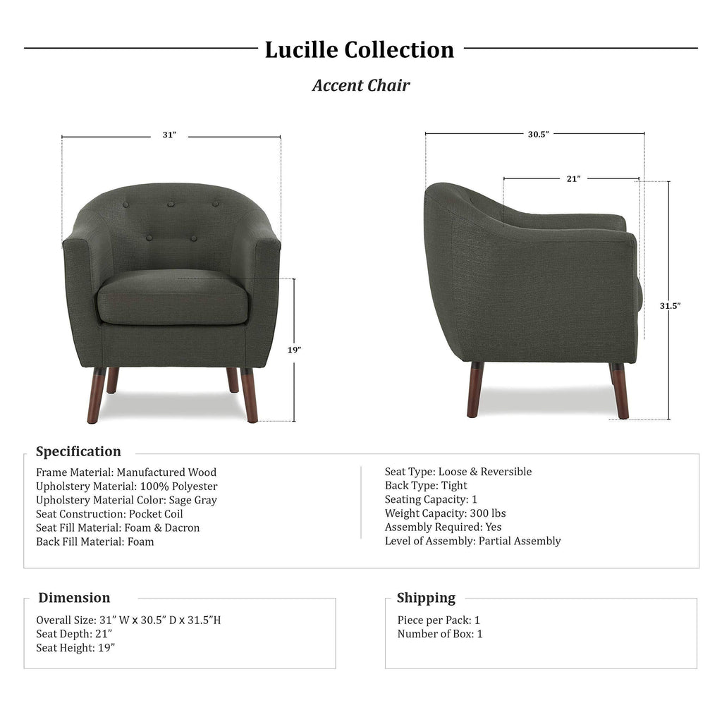 Gray Accent Chair G65118