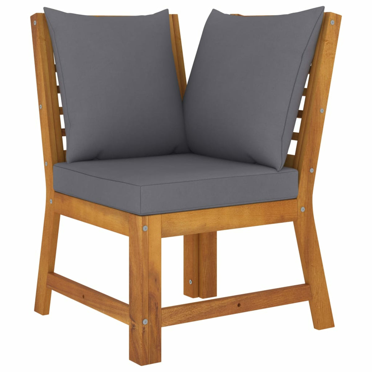 6 Piece Patio Lounge Set with Cushions Acacia Wood Outdoor Sectional Set Q931195
