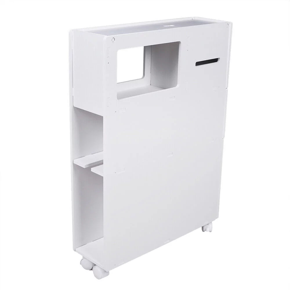 Slim Bathroom Storage Cabinet Floor Standing Organizer Shelves N920818