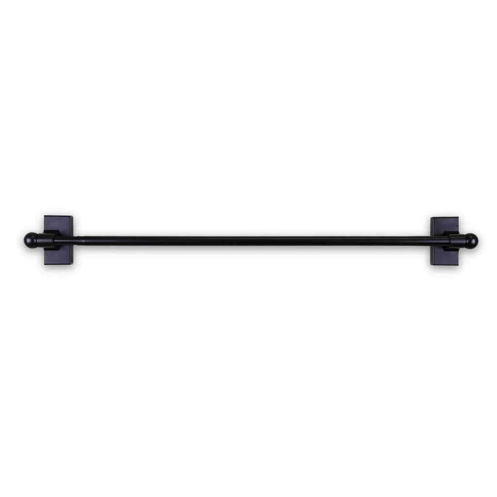Black Adjustable Magnetic Curtain Rod U458570