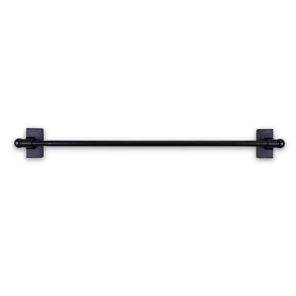 Black Adjustable Magnetic Curtain Rod U458570