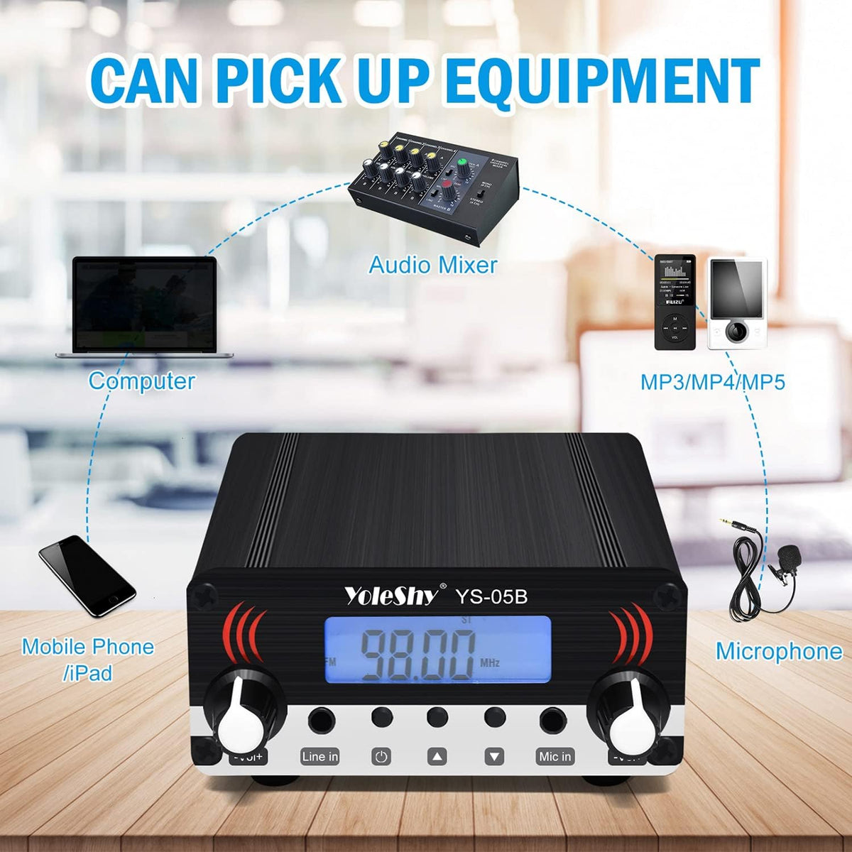 Black FM Transmitter with Antenna Y742371