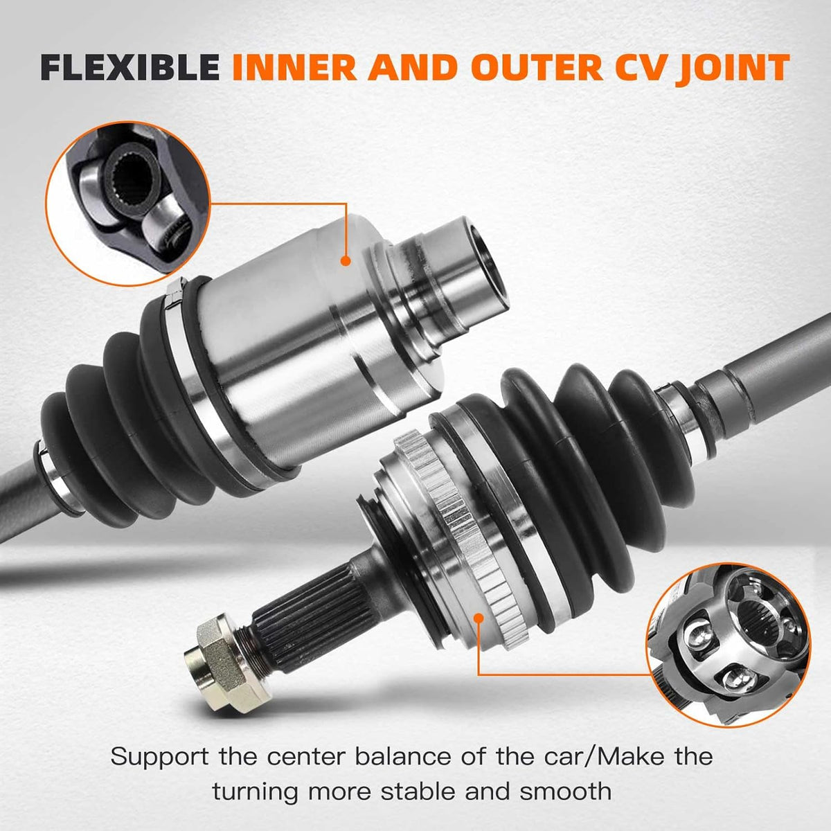 Front CV Axle Drive Shaft Assembly Pack of 2 H706751