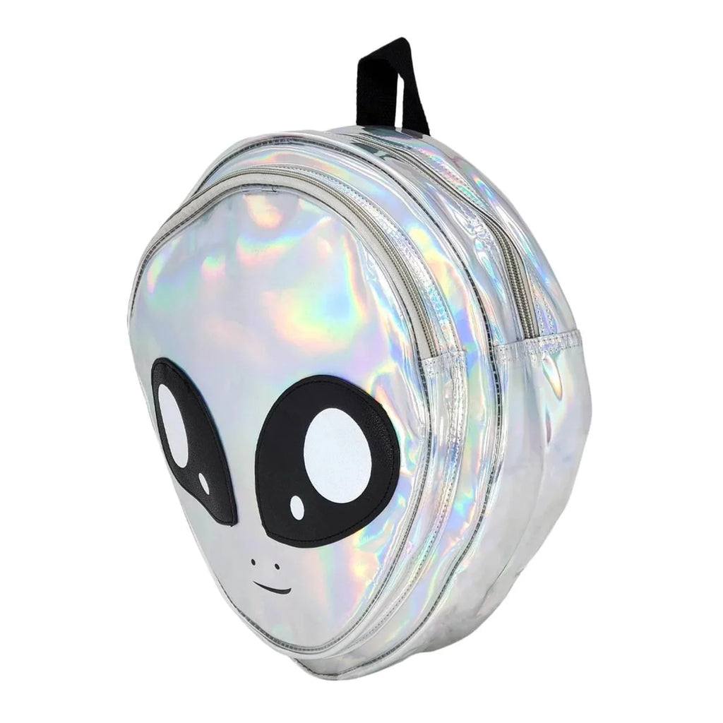 Green Alien Head Vinyl Backpack I2506