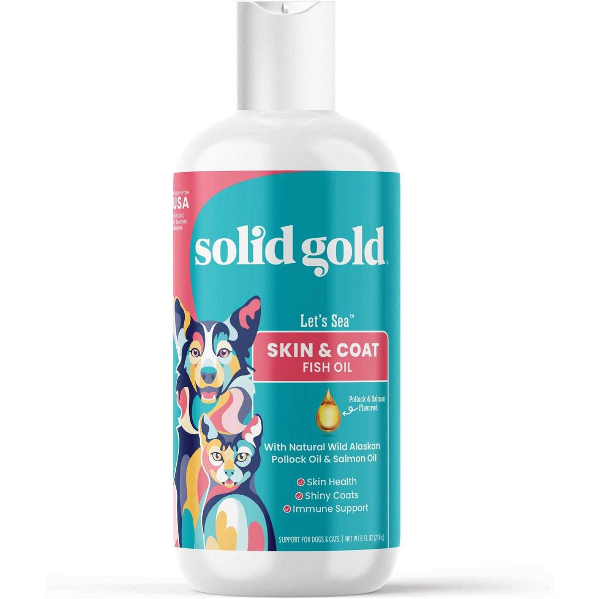Solid Gold Fish Oil for Dogs & Cats Wild Alaskan Salmon Oil N896120