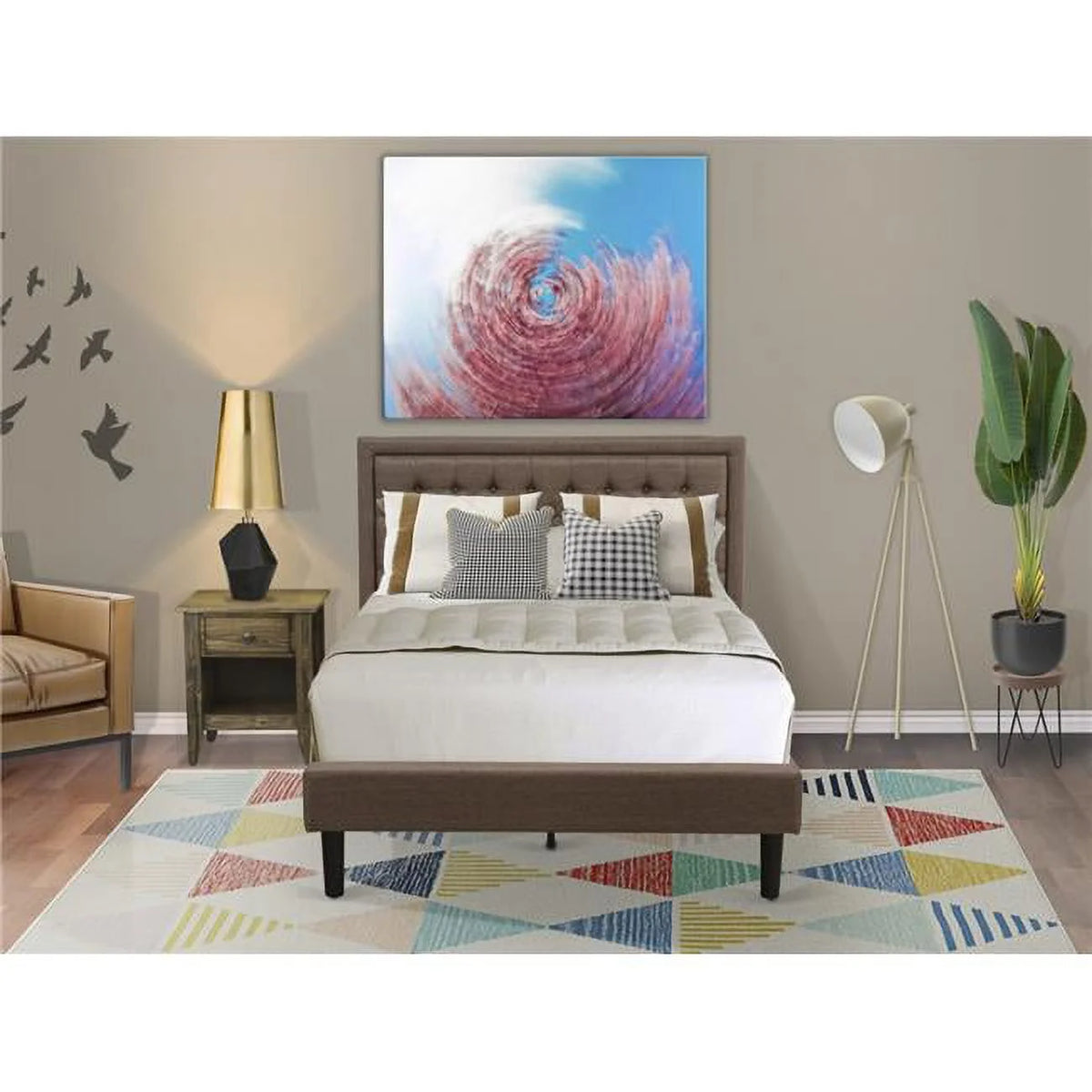 2 Piece Black Bedroom Set N804764