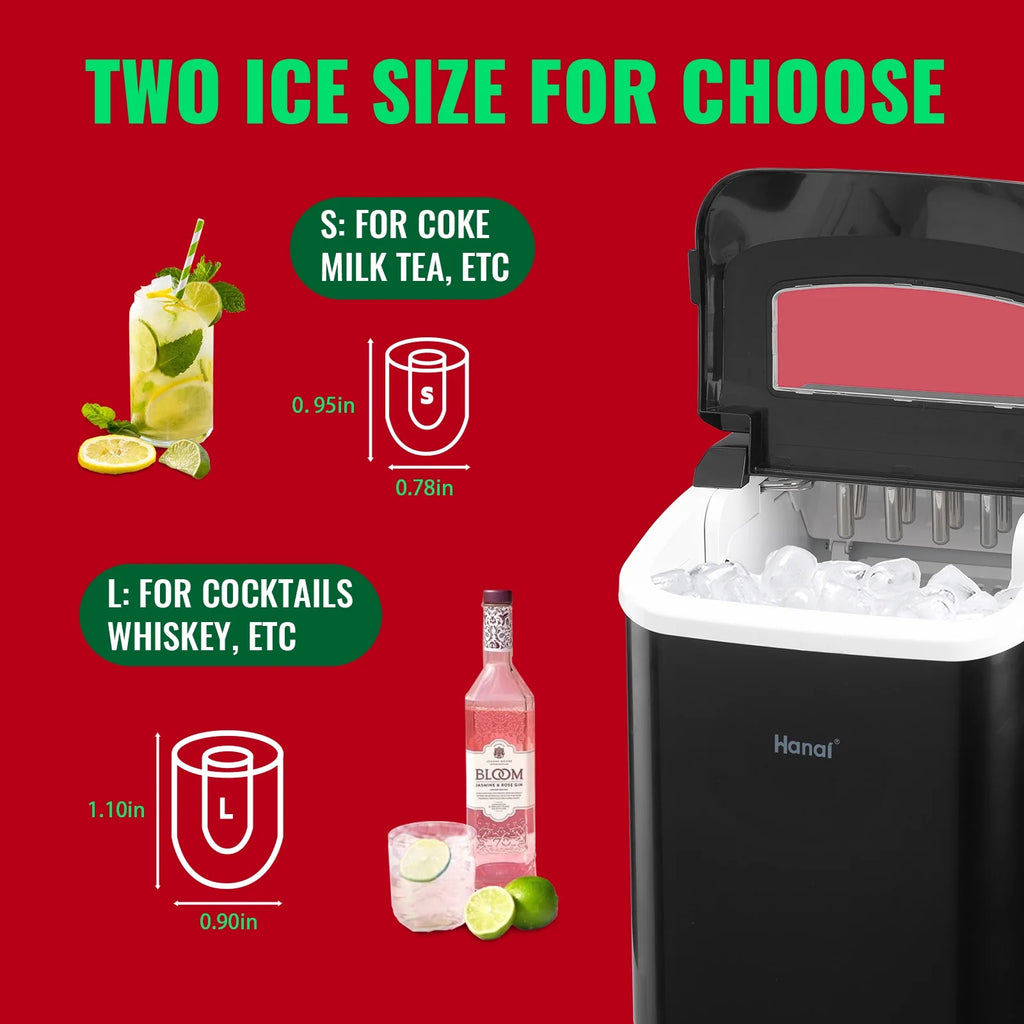 Countertop Ice Maker 26lbs/24H with Ice Scoop & Basket D727462