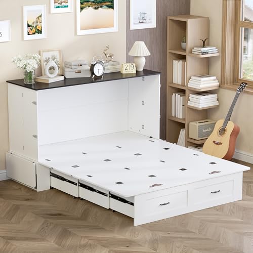 Murphy Bed Queen with Storage & Charging Station B814062