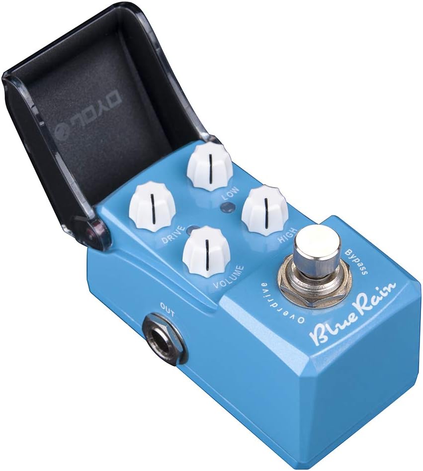 Blue Rain Overdrive Mini Pedal for Electric Guitar, True Bypass, Pack of 2 I55975