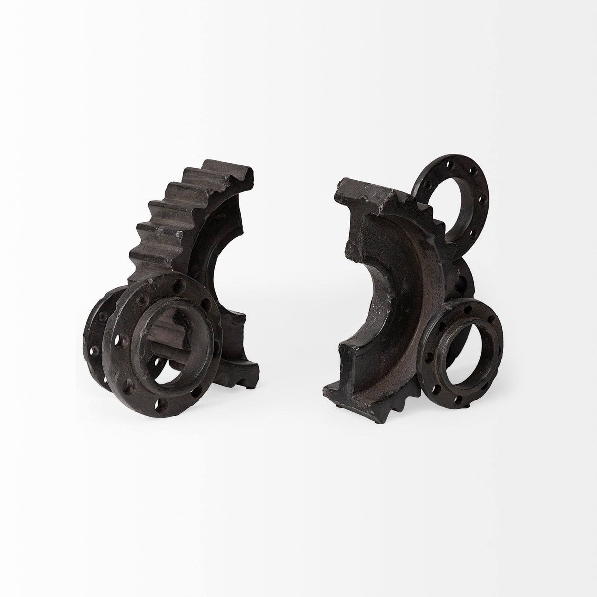 Black Matte Industrial Resin Bookend K17336
