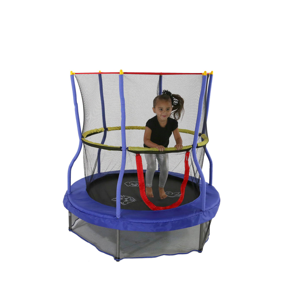 55-Inch Trampoline with Enclosure and Sound, Blue R652383