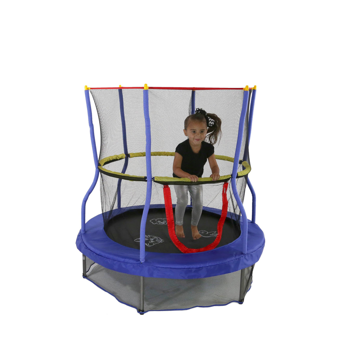 55-Inch Trampoline with Enclosure and Sound, Blue R652383