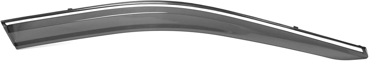 Window Visor Rain Guard Shade 4PC Injection Polycarbonate with Chrome Trim P1479