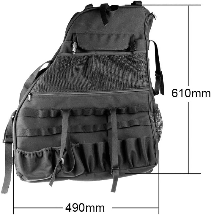 Roll Bar Storage Bag with Multi-Pockets for Jeep Wrangler JKU 4 Doors P197424