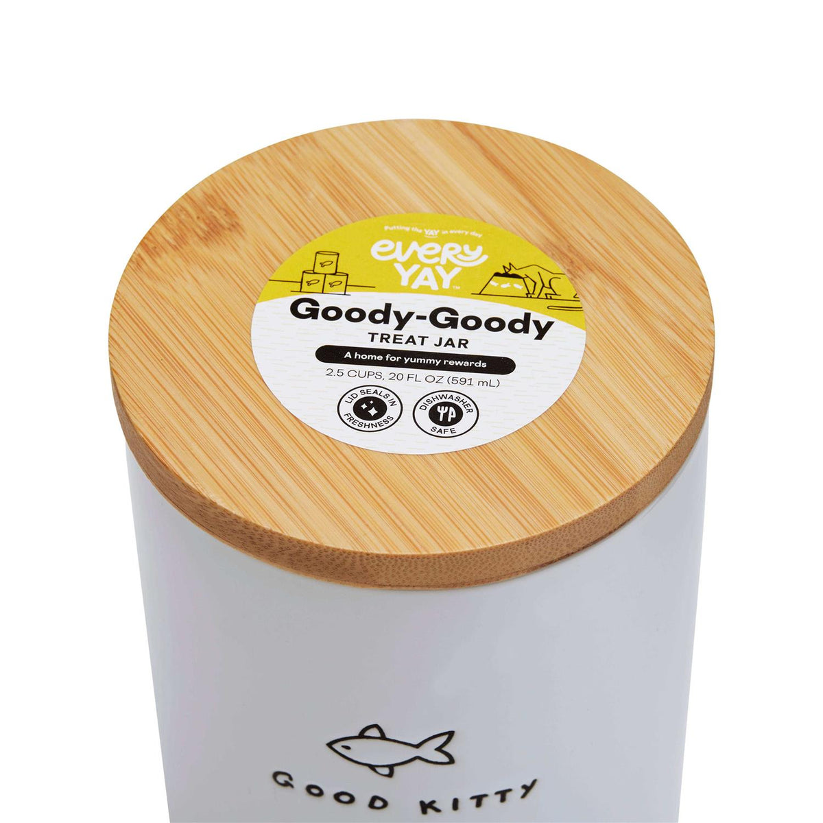 Ceramic Cat Treat Jar Q441811