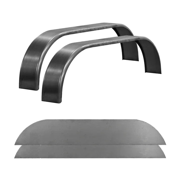 Tandem Axle 9x72 Smooth Steel Rolled Fender Pair Fender Kit T107