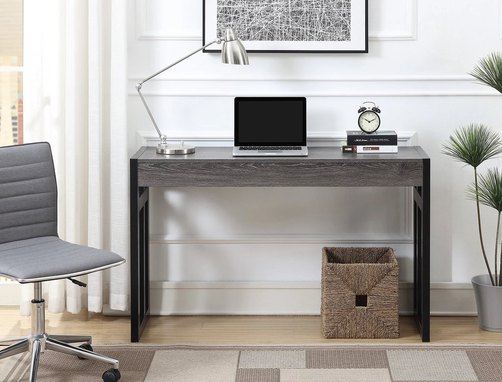 Weathered Gray Black Console Table M242