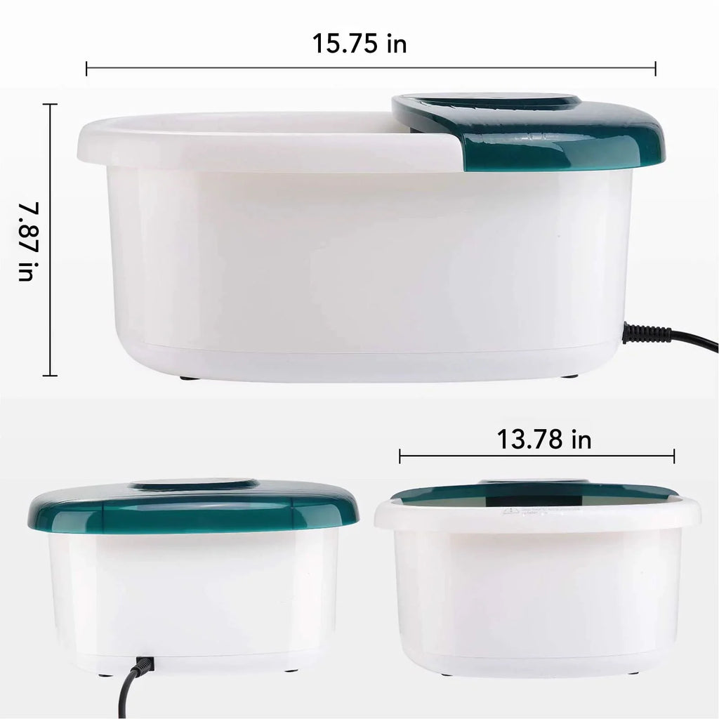 Foot Spa Bath Massager with Heat, Bubbles, Vibration, 16 Detachable Massage Rollers Y673
