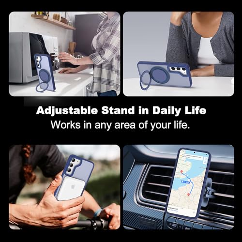 Purple Magnetic Kickstand Phone Case for Samsung Galaxy S22/S23 Ultra V624676