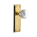 Polished Brass Door Knob with Plate W475