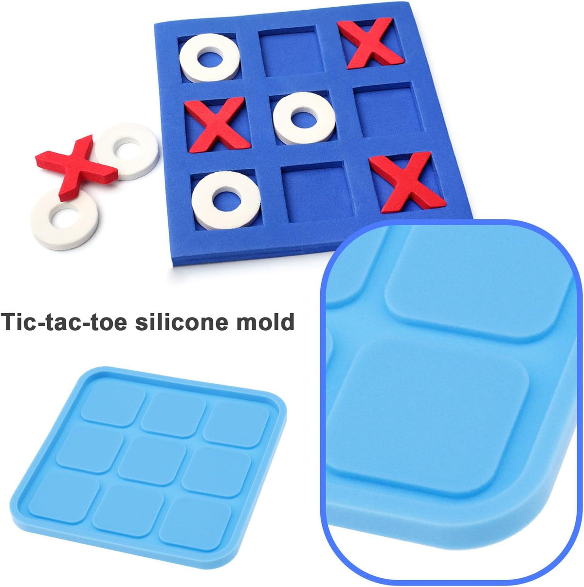 5Pcs Blue Silicone Moulds for Board Game K8715