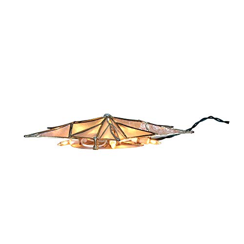 10-Light 12-Point Capiz Star Treetop B688