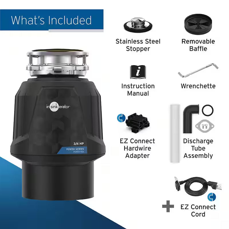 3/4 HP Continuous Feed Garbage Disposal W142