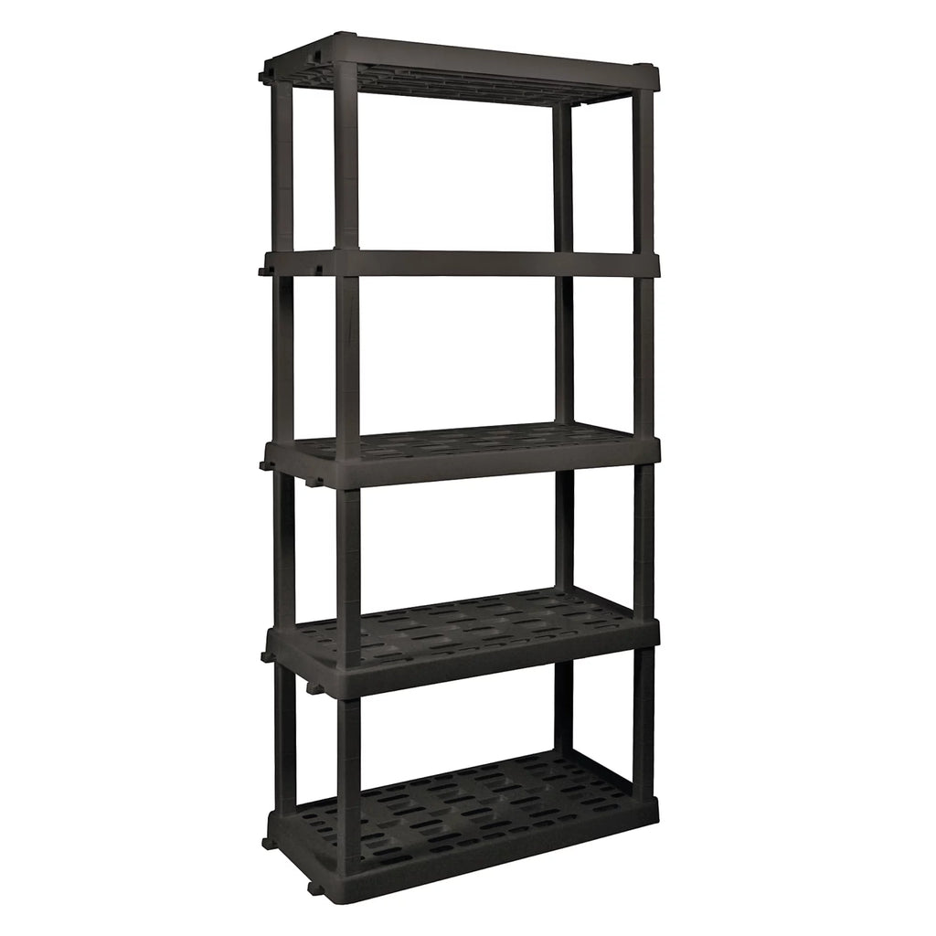 5-Tier Shelving Unit, Black, Pack of 4 H9119