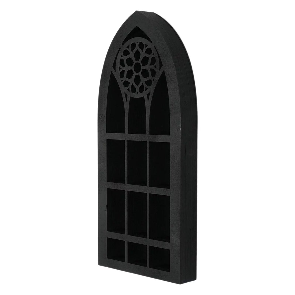 Black Wooden Wall Display Shelf U920