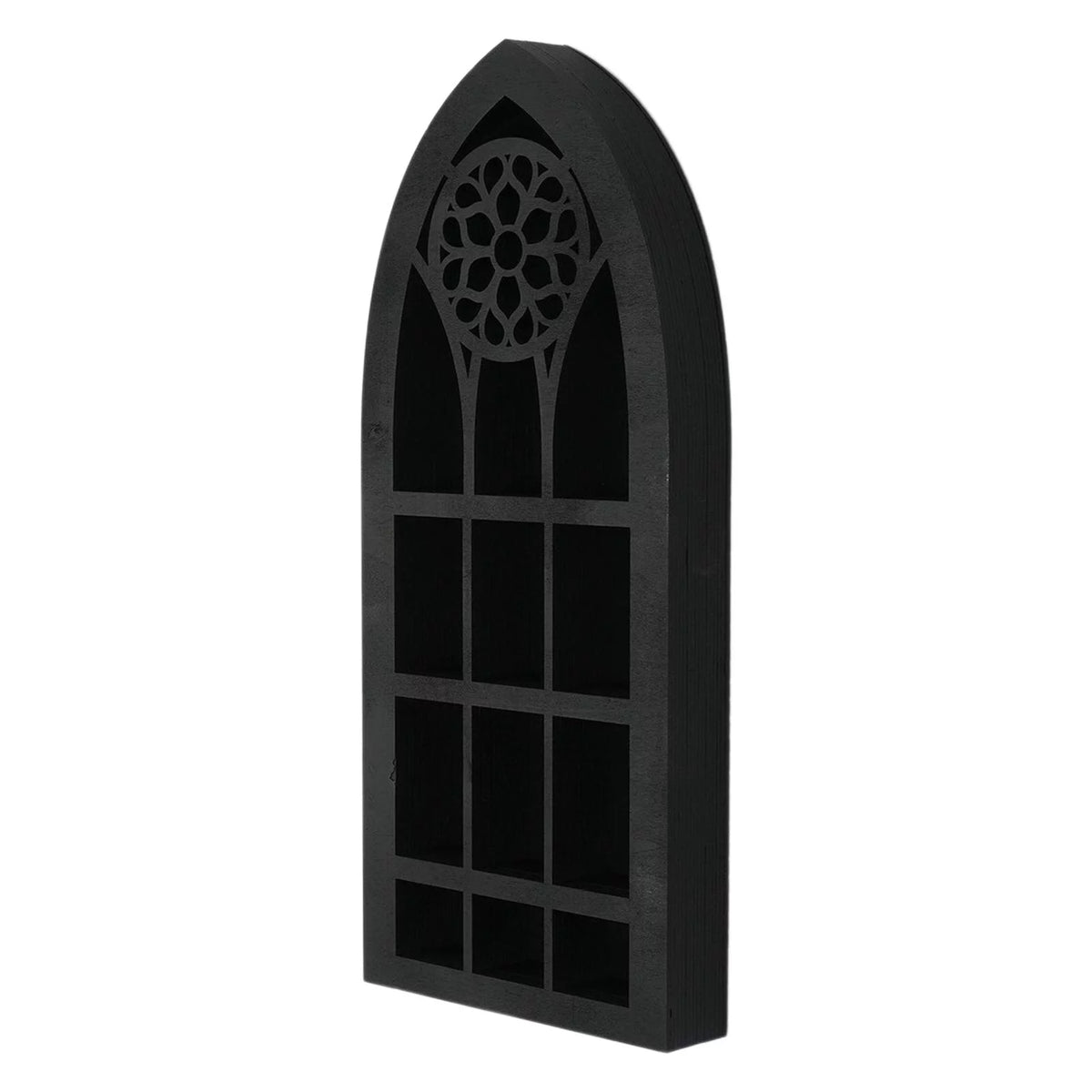 Black Wooden Wall Display Shelf U920