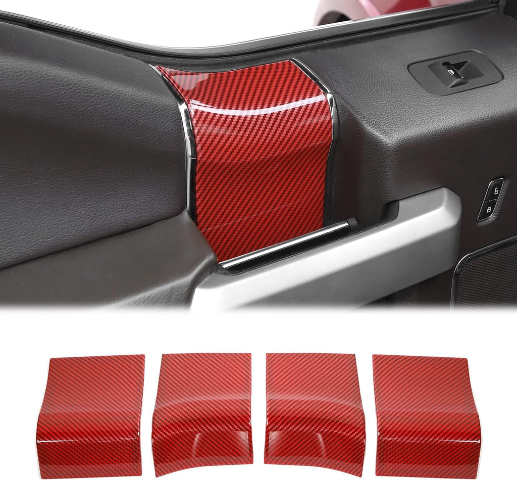 Wood Grain Inner Door Handles Top Cover for 2015-2020 Ford F150 E808