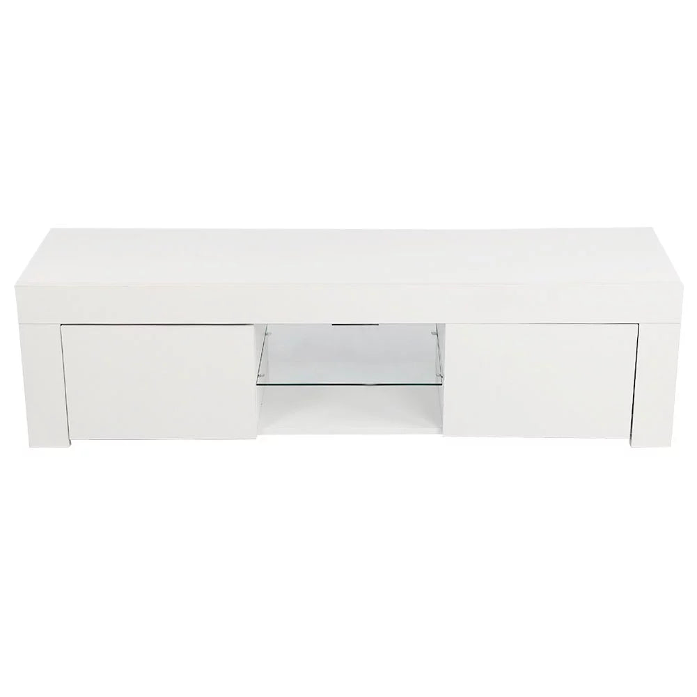 White TV Stand with LED Y76671