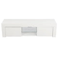 White TV Stand with LED Y76671