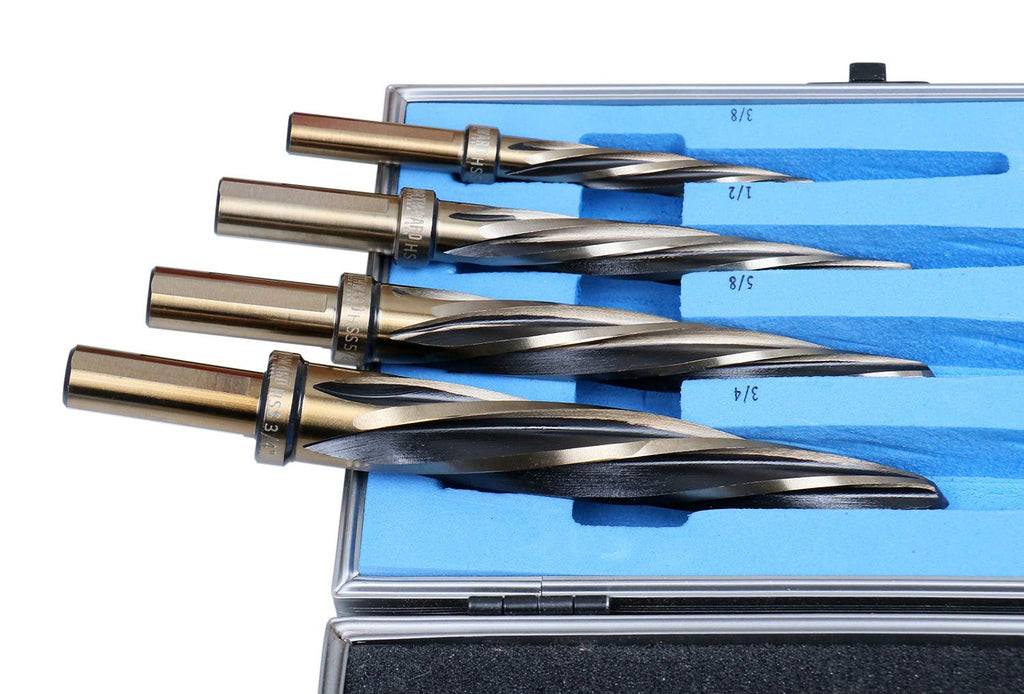 4 Pc H.S.S. Standard Spiral Flute Car Reamer Set J573